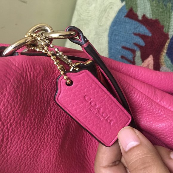 Authentic Coach Phoebe Shoulder Handbag Dahlia - Picture 9 of 12